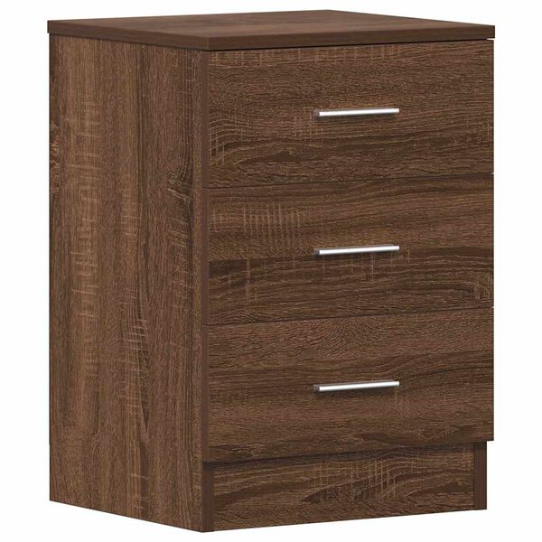 vidaXL Κομοδίνα 2 τεμ. Καφέ Δρυς από 38x35x56 Επεξεργασμένο Ξύλο