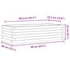 vidaXL Ζαρντινιέρα Καφέ Κεριού 90x40x23 εκ. από Μασίφ Ξύλο Πεύκου