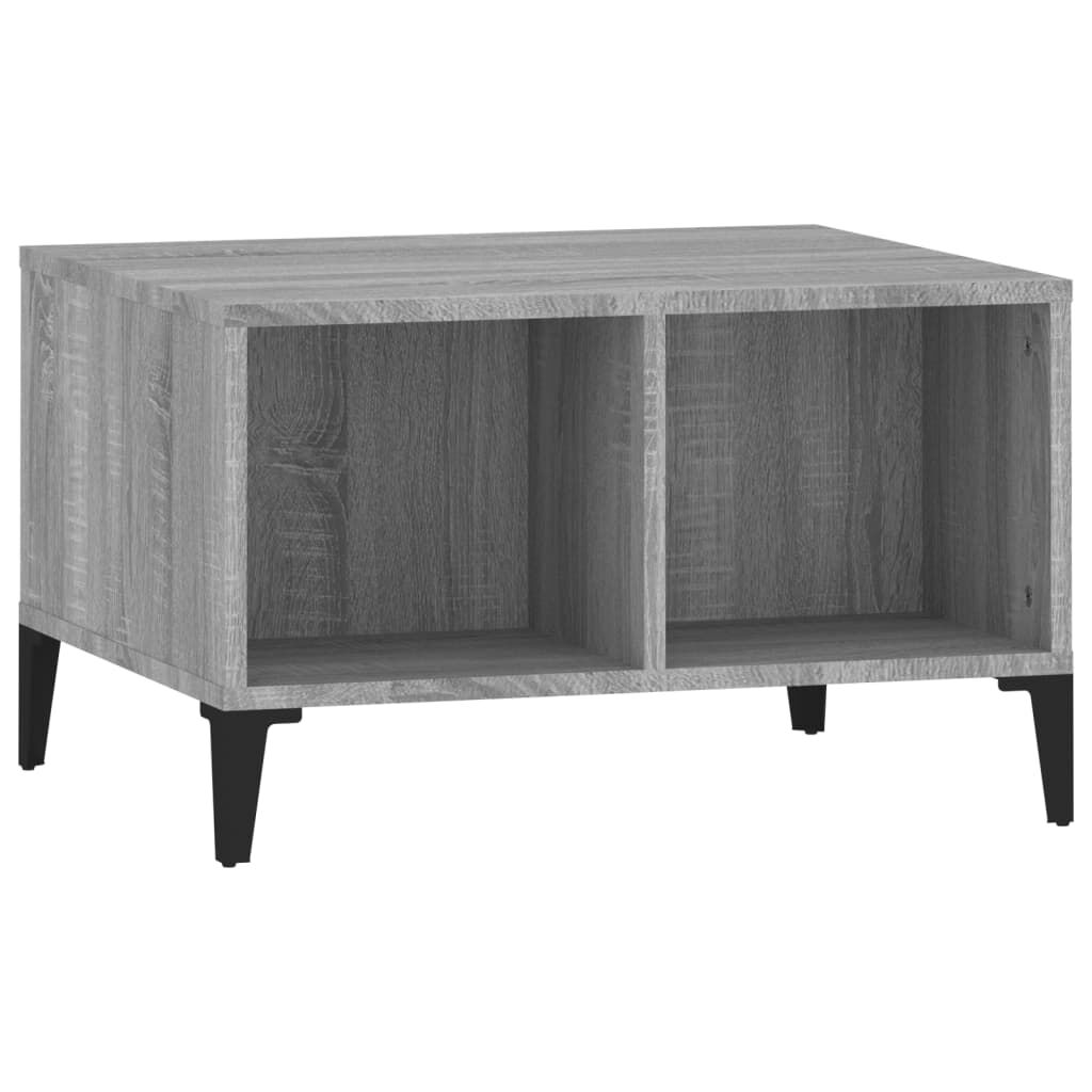 vidaXL Τραπεζάκι Σαλονιού Γκρι Sonoma 60x50x36,5εκ. Επεξεργασμένο Ξύλο