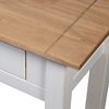 vidaXL Κονσόλα Τραπ. Λευκό 110x40x72 εκ Μασίφ Ξύλο Πεύκου Σειρά Panama