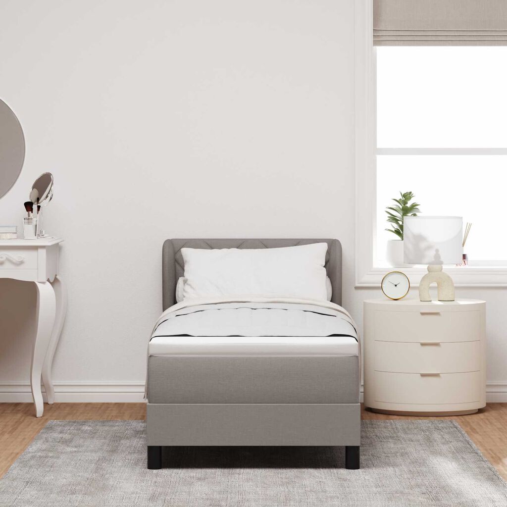 vidaXL Κρεβάτι Box Spring με στρώμα Ταούπ 80x200 εκ Fabric
