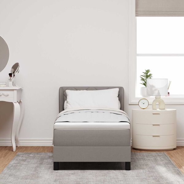vidaXL Κρεβάτι Box Spring με στρώμα Ταούπ 80x200 εκ Fabric
