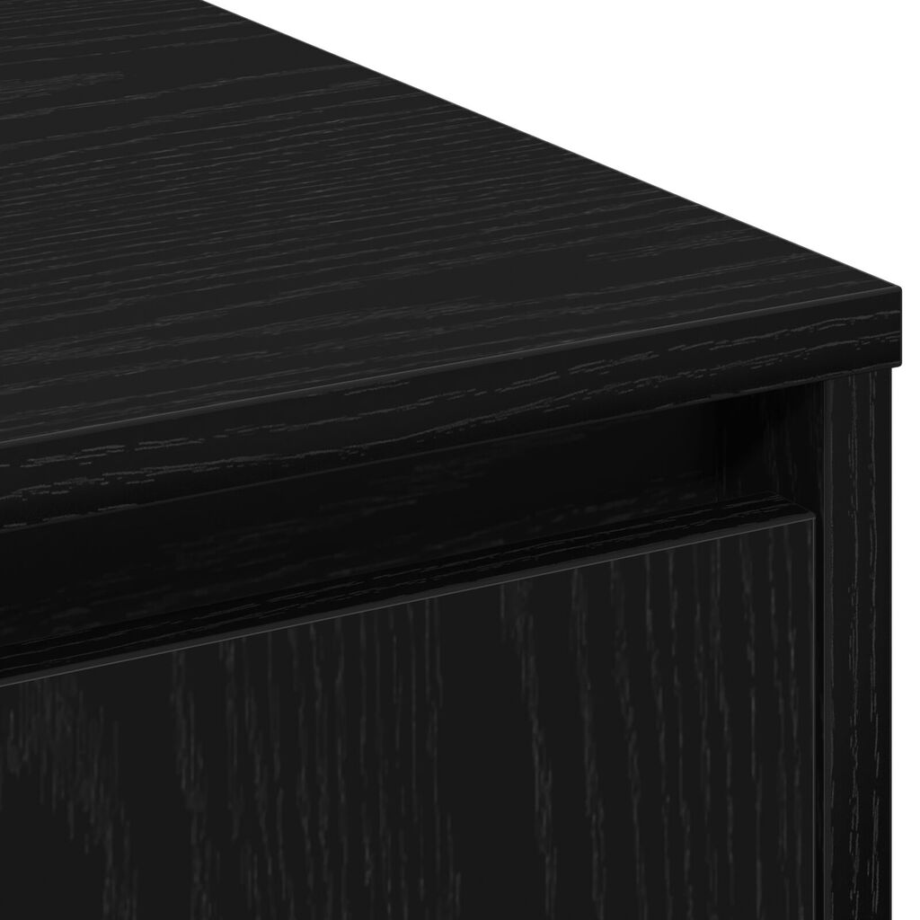 vidaXL Μπουφές με LED Μαύρη Δρυς 90x32x75 εκ. από Επεξεργασμένο Ξύλο