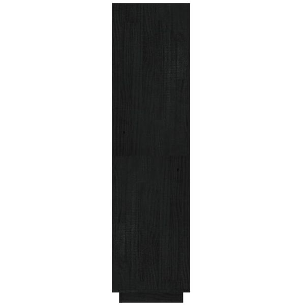 vidaXL Βιβλιοθήκη/Διαχωριστικό Χώρου Μαύρο 40x35x135 εκ. Μασίφ Πεύκο