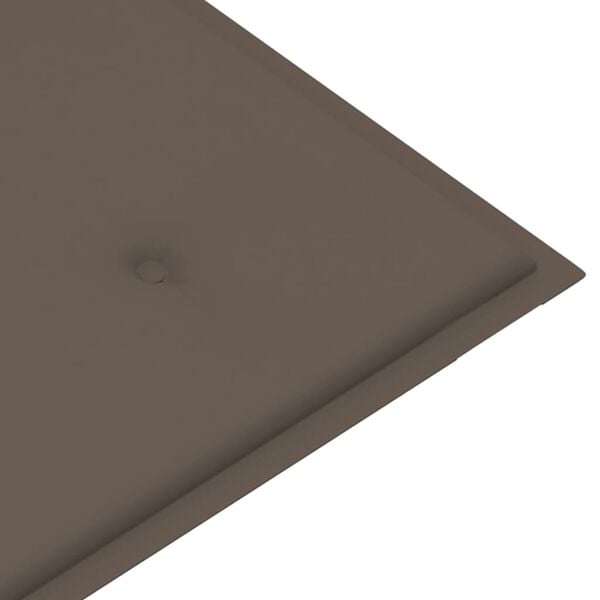 vidaXL Παγκάκι Batavia 120 εκ. από Μασίφ Ξύλο Teak με Taupe Μαξιλάρι