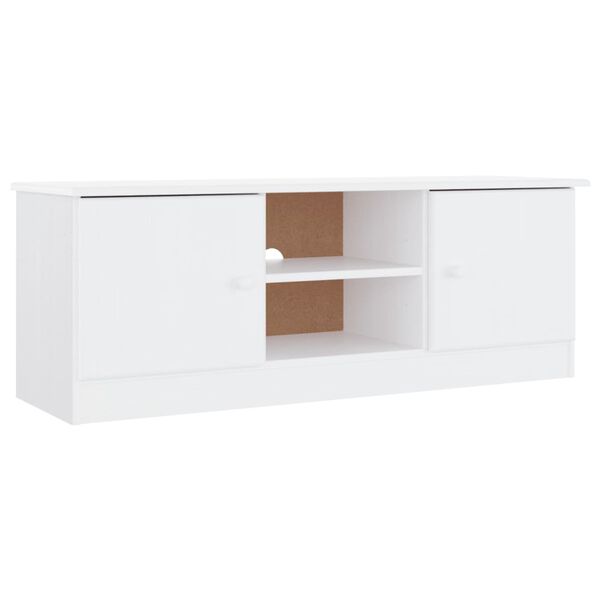 vidaXL Έπιπλο Τηλεόρασης ALTA Λευκό 112x35x41εκ. από Μασίφ Ξύλο Πεύκου
