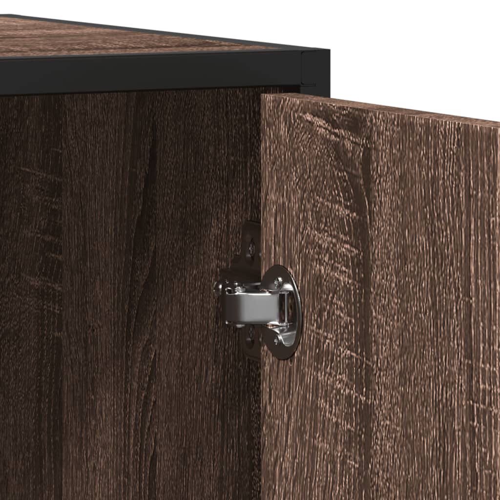 vidaXL Sideboard καφέ δρυς 134x35x76 cm Κατασκευασμένο ξύλο
