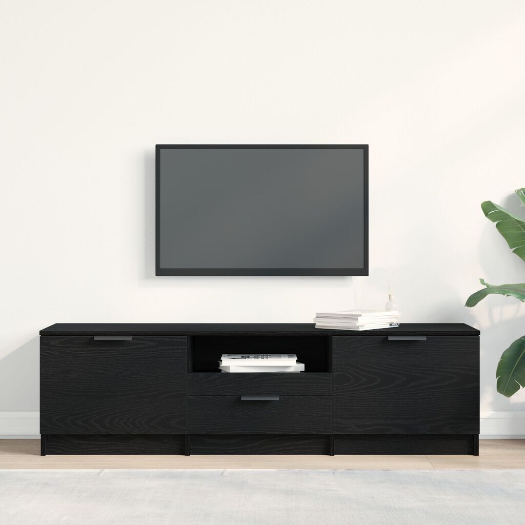 vidaXL Ντουλάπι τηλεόρασης - Μαύρη δρυς - 140x35x40 εκ. - Φτιαγμένο από επεξεργασμένο ξύλο