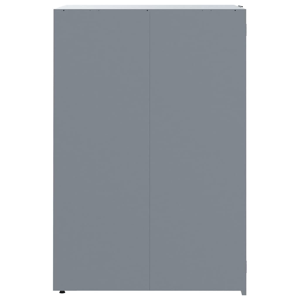 vidaXL Πλαίσιο Κάδων Απορριμμάτων 4 Κάδοι Γκρι 276x79x117 εκ. Ατσάλι
