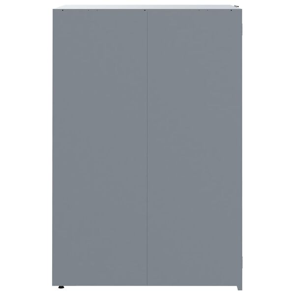 vidaXL Πλαίσιο Κάδων Απορριμμάτων 4 Κάδοι Γκρι 276x79x117 εκ. Ατσάλι