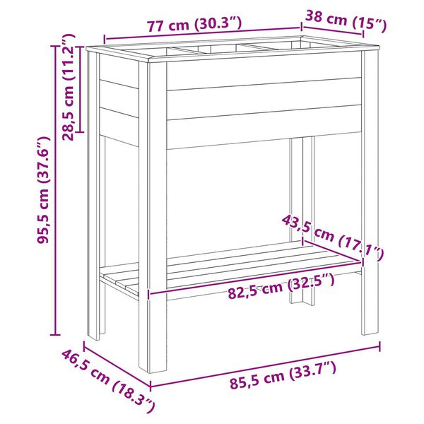 vidaXL Ράφι Φυτών 85x46x94 εκ Επεξεργασμένο Ξύλο Πεύκου