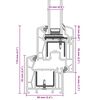 vidaXL Παράθυρο Υπογείου "RISOR" 50x50 εκ. Ανακλινόμενο & Περιστρεφόμενο DIN Δεξιό Λευκό