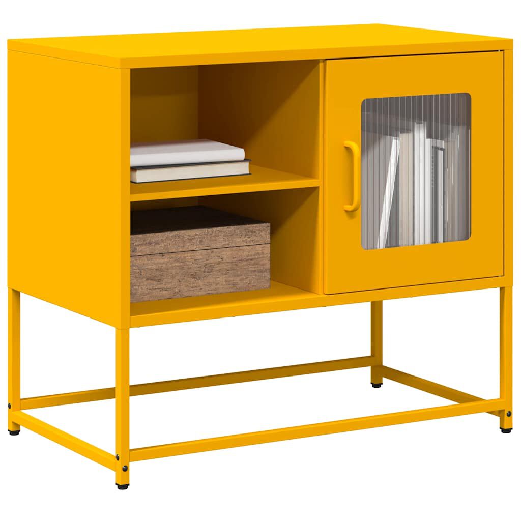 vidaXL Έπιπλο Τηλεόρασης Μουσταρδί Κίτρινο 68x39x60,5 εκ. από Ατσάλι