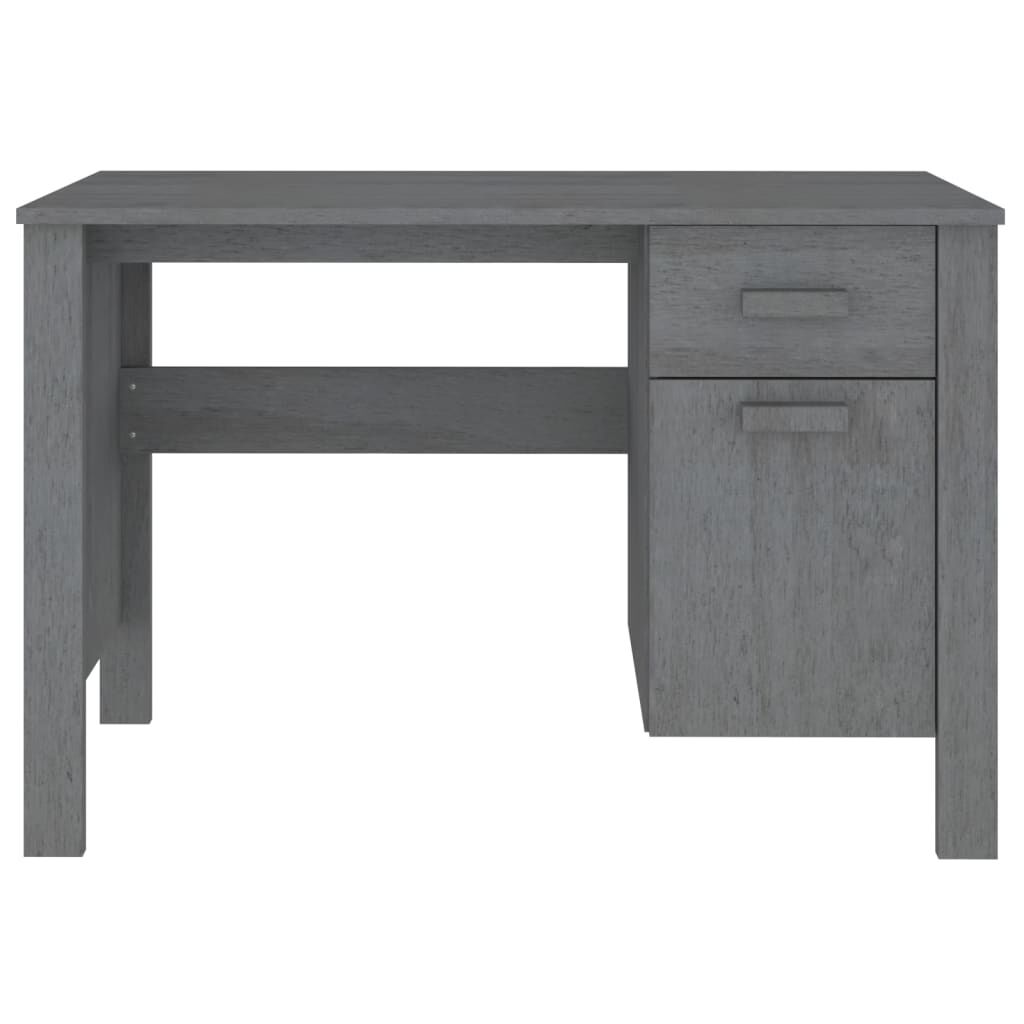 vidaXL Γραφείο HAMAR Σκ. Γκρι 113 x 50 x 75 εκ. Μασίφ Ξύλο Πεύκου