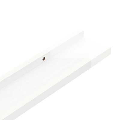 vidaXL Ράφια Τοίχου 2 τεμ. Γυαλιστερό Λευκό 40 x 9 x 3 εκ.