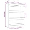vidaXL Βιβλιοθήκη/Διαχωρ. Χώρου Γκρι Σκυρ. 80x30x103 εκ. Επεξεργ. Ξύλο