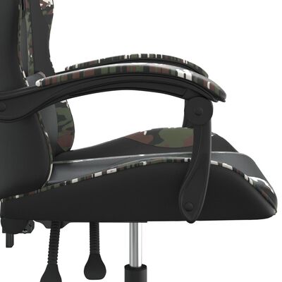 vidaXL Καρέκλα Gaming Περιστρεφόμενη Μαύρη/Παραλλαγή Συνθετικό Δέρμα