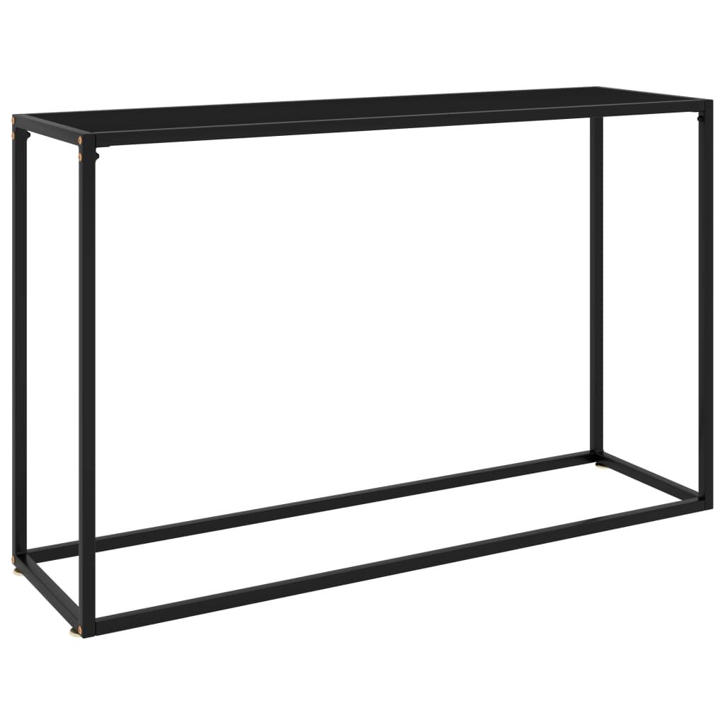 vidaXL Τραπέζι Κονσόλα Μαύρο 120 x 35 x 75 εκ. από Ψημένο Γυαλί