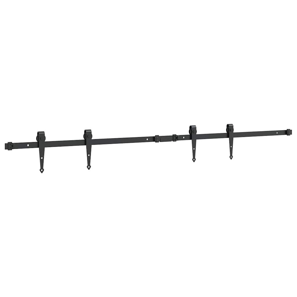 vidaXL Κιτ συρόμενης ντουλάπας 152 cm Ανθρακούχο ατσάλι