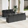 vidaXL Σετ Καναπέ Κήπου 8 pcs Μαύρο