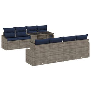 vidaXL &Sigma;&epsilon;&tau; &Kappa;&alpha;&nu;&alpha;&pi;έ &Kappa;ή&pi;&omicron;&upsilon; &mu;&epsilon; &mu;&alpha;&xi;&iota;&lambda;ά&rho;&iota; 9 pcs &Gamma;&kappa;&rho;&iota; &sigma;&upsilon;&nu;&theta;&epsilon;&tau;&iota;&kappa;ό &rho;&alpha;&tau;ά&nu;