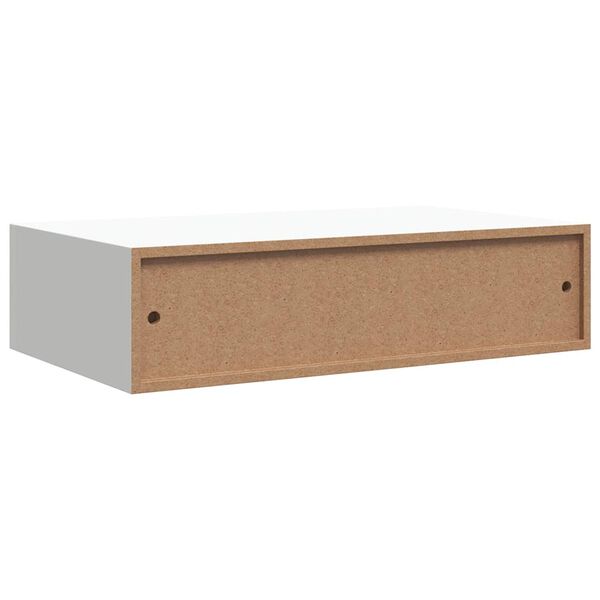 vidaXL Ράφια Τοίχου με Συρτάρια 2 Τεμ. Λευκά 40 x 23,5 x 10εκ. από MDF