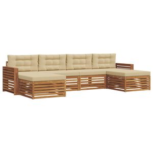 vidaXL &Sigma;&epsilon;&tau; &Kappa;&alpha;&nu;&alpha;&pi;έ 6 pcs &Phi;&upsilon;&sigma;&iota;&kappa;ό &kappa;&alpha;&iota; &Mu;&pi;&epsilon;&zeta; &Sigma;&tau;&epsilon;&rho;&epsilon;ό &Xi;ύ&lambda;&omicron; &Alpha;&kappa;&alpha;&kappa;ί&alpha;&sigmaf;