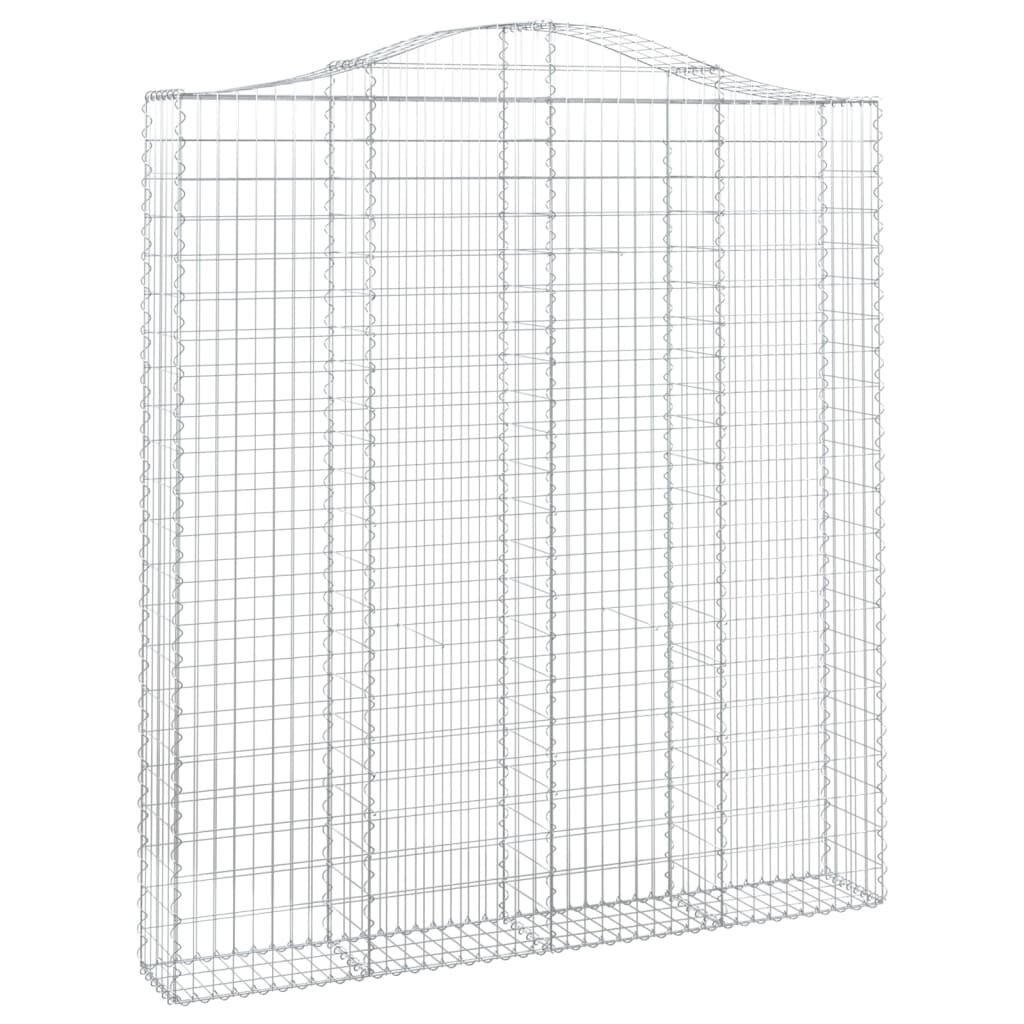 vidaXL Συρματοκιβώτια Τοξωτά 7 τεμ. 200x30x220/240 εκ. Γαλβαν. Ατσάλι