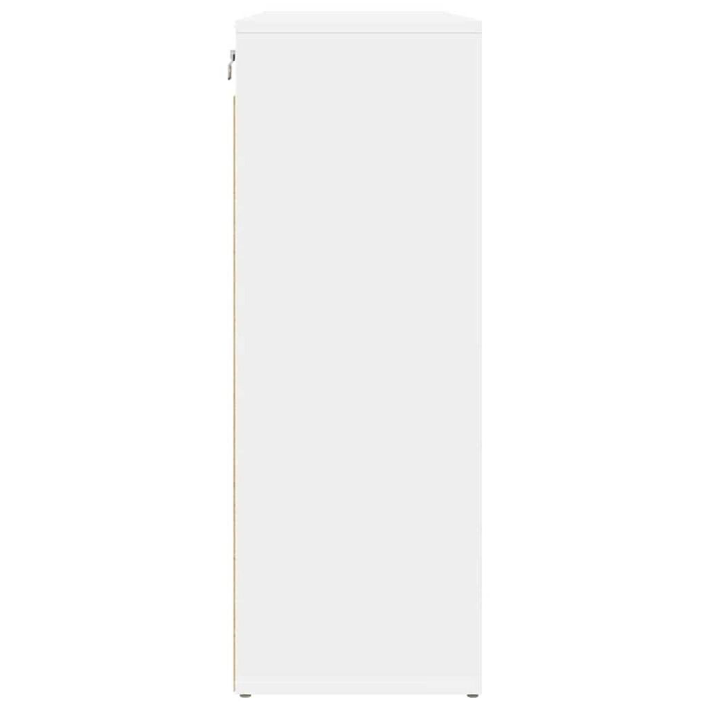 vidaXL Ντουλάπα Παπουτσιών με ράφι Λευκό 77.5 x 30 x 83.5 εκ.