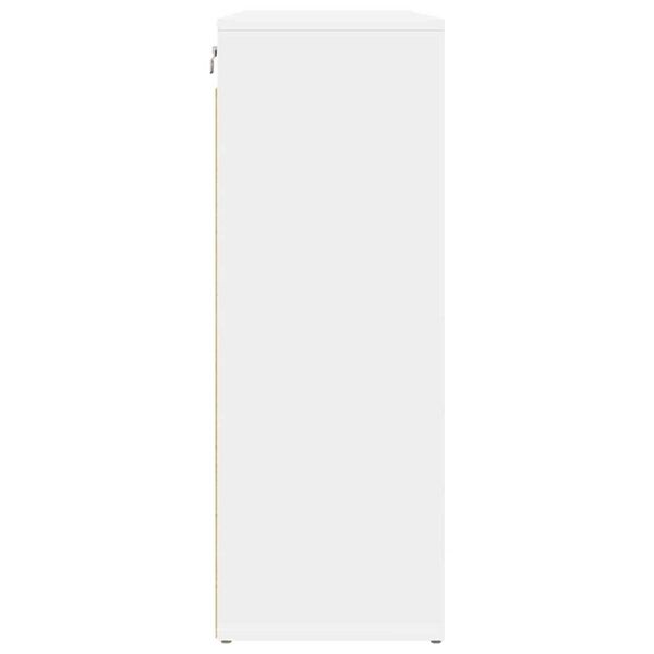 vidaXL Ντουλάπα Παπουτσιών με ράφι Λευκό 77.5 x 30 x 83.5 εκ.
