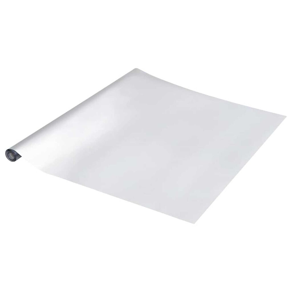 vidaXL Αυτοκόλλητο Επίπλου Άλλο Ασημί 90 x 500 cm PET