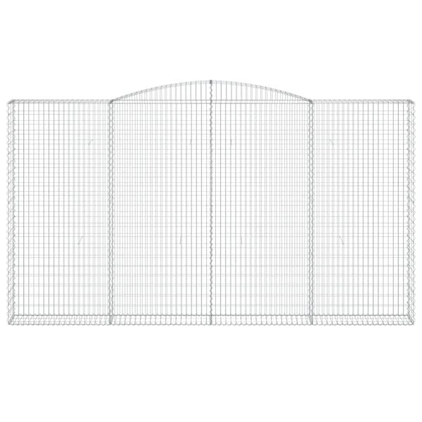 vidaXL Συρματοκιβώτια Τοξωτά 3 τεμ. 400x30x220/240 εκ. Γαλβαν. Ατσάλι