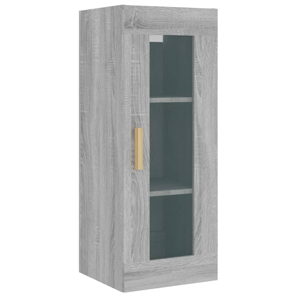 vidaXL Ντουλάπι Τοίχου Κρεμαστό Γκρι sonoma 34,5x34x90 εκ.