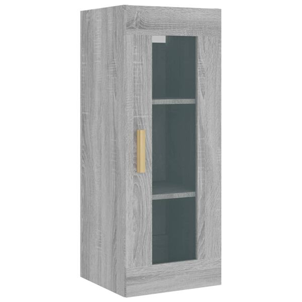 vidaXL Ντουλάπι Τοίχου Κρεμαστό Γκρι sonoma 34,5x34x90 εκ.