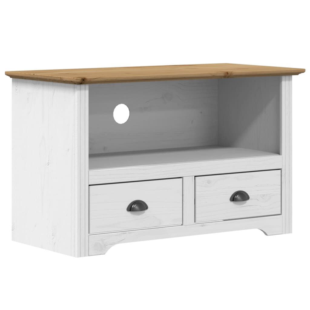 vidaXL Έπιπλο Τηλεόρασης BODO 2 Συρτάρια Καφέ 91,5x44,5x56 εκ. Πεύκο