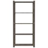 vidaXL Ραφιέρα με 5 Ράφια Γκρι 80 x 38 x 170 εκ. Μασίφ Ξύλο Πεύκου