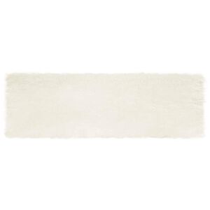 vidaXL Χαλιά Λευκό 80 x 250 cm Ακρυλικό, πολυεστερική