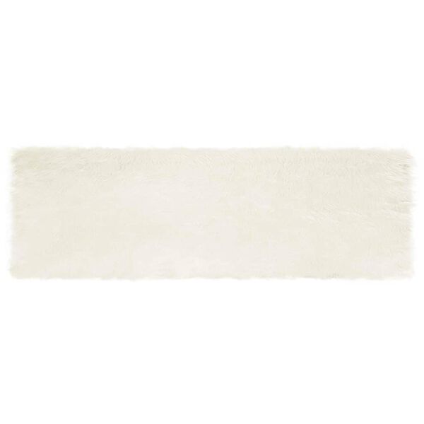 vidaXL Χαλιά Λευκό 80 x 250 cm Ακρυλικό, πολυεστερική