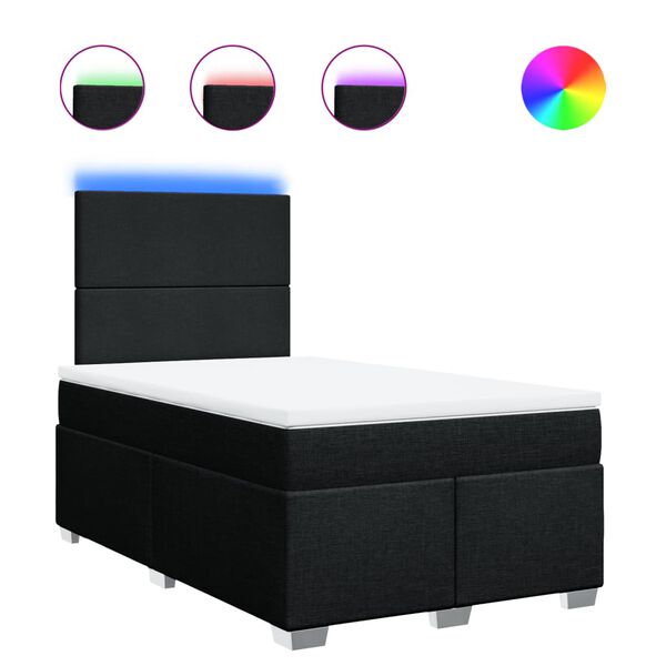 vidaXL &Kappa;&rho;&epsilon;&beta;ά&tau;&iota; Boxspring &mu;&epsilon; &Sigma;&tau;&rho;ώ&mu;&alpha; &Mu;&alpha;ύ&rho;&omicron; 120x190 &epsilon;&kappa;. &Upsilon;&phi;&alpha;&sigma;&mu;ά&tau;&iota;&nu;&omicron;