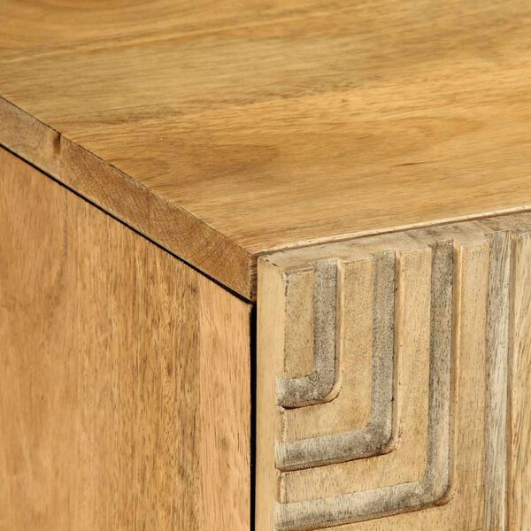 vidaXL Ντουλάπι τηλεόρασης καφέ 105x33x46 cm από μασίφ ξύλο Mango