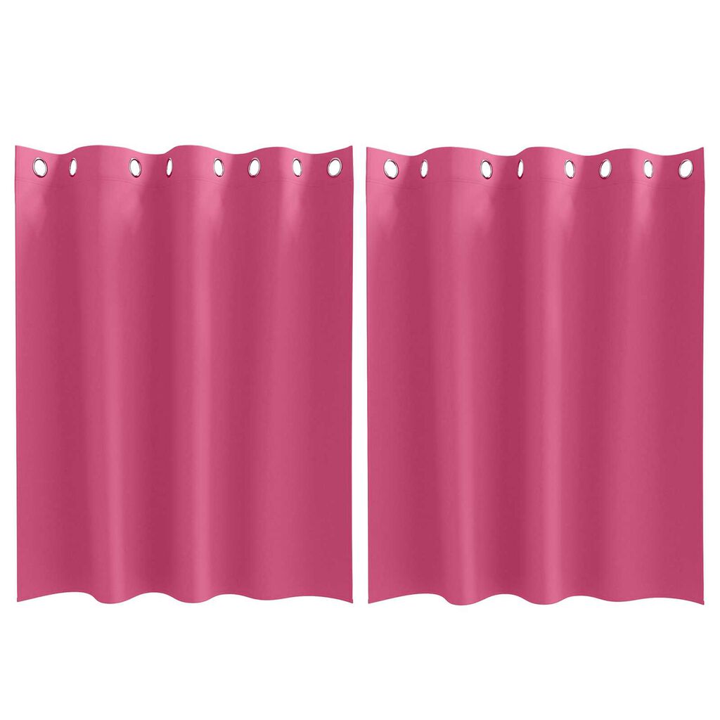 vidaXL Κουρτίνες 2 pcs Φωτεινό Ροζ 140 x 140 cm Πολυεστέρας