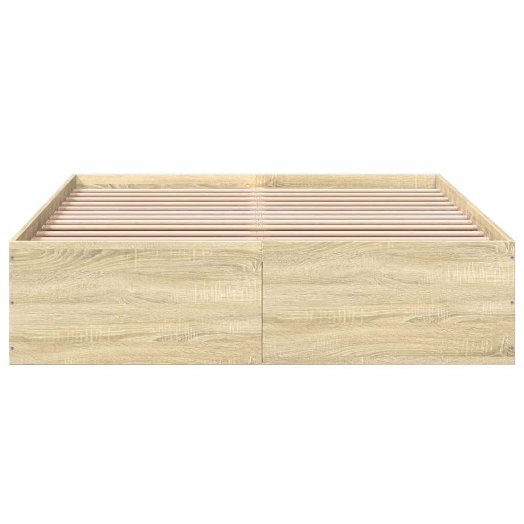 vidaXL Πλαίσιο Κρεβατιού Sonoma Δρυς 140x200 εκ. Επεξεργασμένο Ξύλο