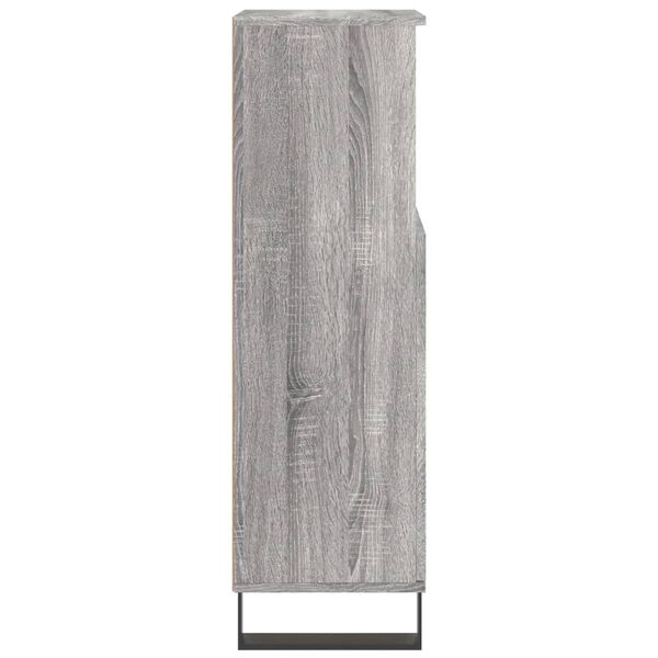 vidaXL Ντουλάπι Μπάνιου Γκρι Sonoma 30x30x100 εκ. Επεξεργασμένο Ξύλο