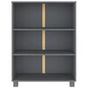 vidaXL Βιβλιοθήκη HAMAR Σκ. Γκρι 85 x 35 x 112 εκ. Μασίφ Ξύλο Πεύκου