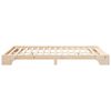 vidaXL Κρεβάτι δαπέδου με αποθήκευση Καφέ 140 x 210 cm ξύλο