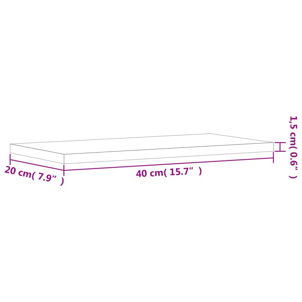 vidaXL Ράφια Βιβλιοθήκης 4 τεμ. Γυαλ. Λευκό 40x20x1,5 εκ. Επεξ.Ξύλο