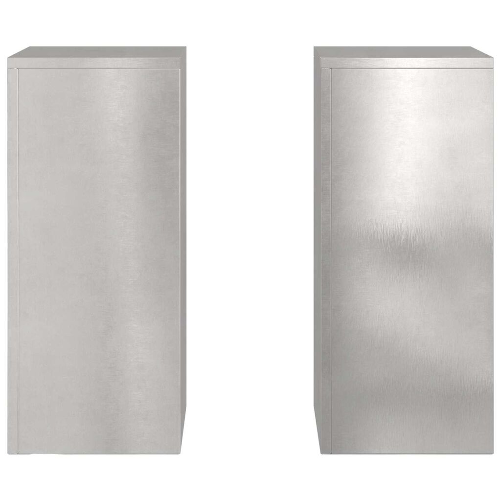 vidaXL Στήριξη φυτών 2 pcs Ασημί 24 x 24 x 55 εκ. Ανοξείδωτο ατσάλι