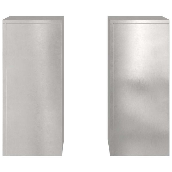 vidaXL Στήριξη φυτών 2 pcs Ασημί 24 x 24 x 55 εκ. Ανοξείδωτο ατσάλι