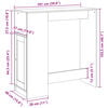 vidaXL Τραπέζι Μπαρ με Ράγες Καφέ Δρυς 101x40x103,5 εκ. Επεξεργ. Ξύλο