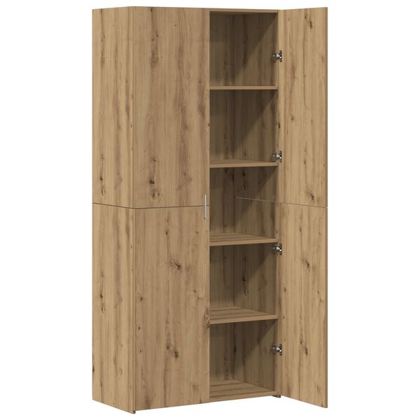 vidaXL Highboard artisan δρυς 40 x 42,5 x 185 εκ. Επεξεργασμένο ξύλο